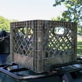 thumbnail image 3 of MIRAMAR Milk Crate, Stackable Plastic Storage Bin with Handles, 16 Qt, Camo, 2 Pack, 3 of 7