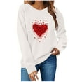 thumbnail image 2 of Tumotour Valentine'S Day Shirt For Womens Printed Crew Neck Long Sleeve Casual Shirts Pullover Tunic Graphic Tees Tops, 2 of 4