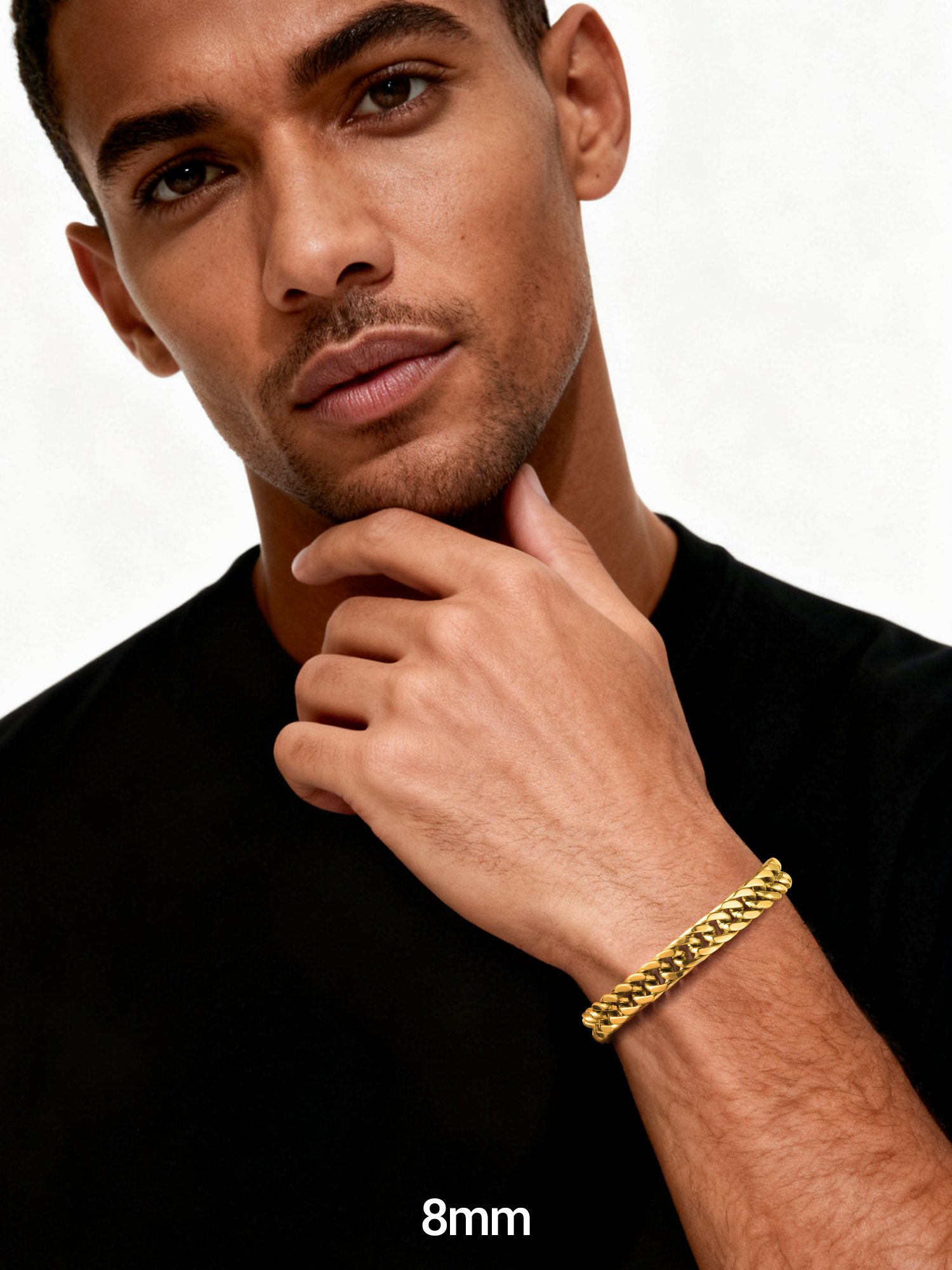 Prosteel Men's Gold Plated Cuban Chain Bracelet photo 2
