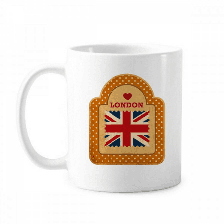 

Point UK London Stamp Union Jack Mug Pottery Cerac Coffee Porcelain Cup Tableware