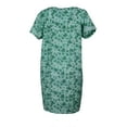 thumbnail image 3 of Sindrella Women's Cotton Blend Snap Front Duster Robe With Pocket - Green Hydranges - Medium, 3 of 4