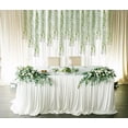 thumbnail image 3 of 12pcs Artificial Vines Fake Greenery Garland Willow Leaves with Total 60 Stems Hanging for Wedding Party Backdrop Wall Decoration, 3 of 5