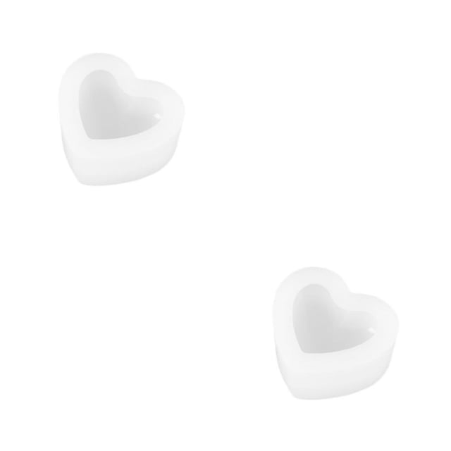 Naiovety Molde de silicona en forma de corazón preciso para la elaboración de resina hermosa blanco de moda S 1 Blanco S, 1 2Conjunto