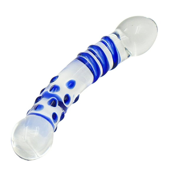 Blue Crystal Glass Body Massager Personal Massage Wand