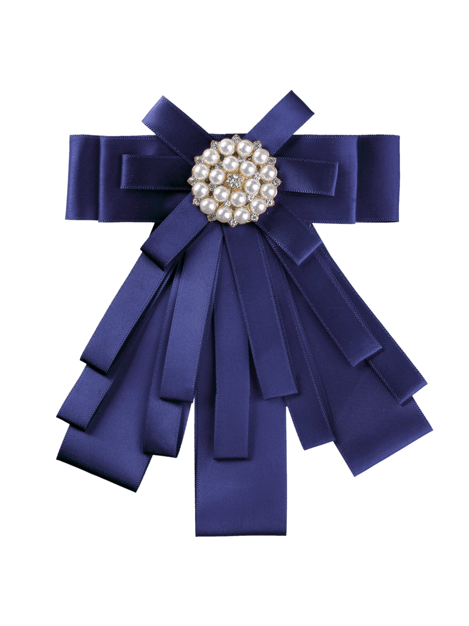 FASELE Broches De Lazo De Jepanese Para Mujer, A La Moda, Pre-atados, Lazo De Lazo Con Lazo, Collar De Jabot, Regalos De Navidad, Fiesta Y Ceremonia, Aluminio, Cristal