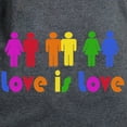 thumbnail image 3 of CafePress - Love Is Love Women's Dark T Shirt - Women's Traditional Fit Dark T-Shirt, 3 of 4