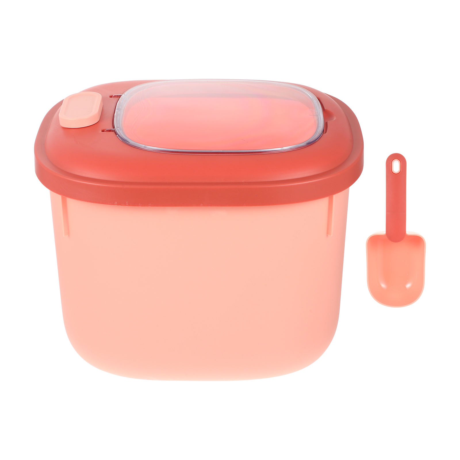1 Set of Rice Storage Container with Scoop Airtight Rice Bucket Kitchen