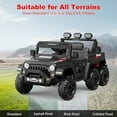 thumbnail image 2 of EastVita Ride on Car with 6 EVA Wheels&4WD, 24V Battery Powered Electric Car for Ages 3-6 Kids, Electric Vehicle with Remote Control, 4 motors, 3 Speeds, Music, Red black, 2 of 7