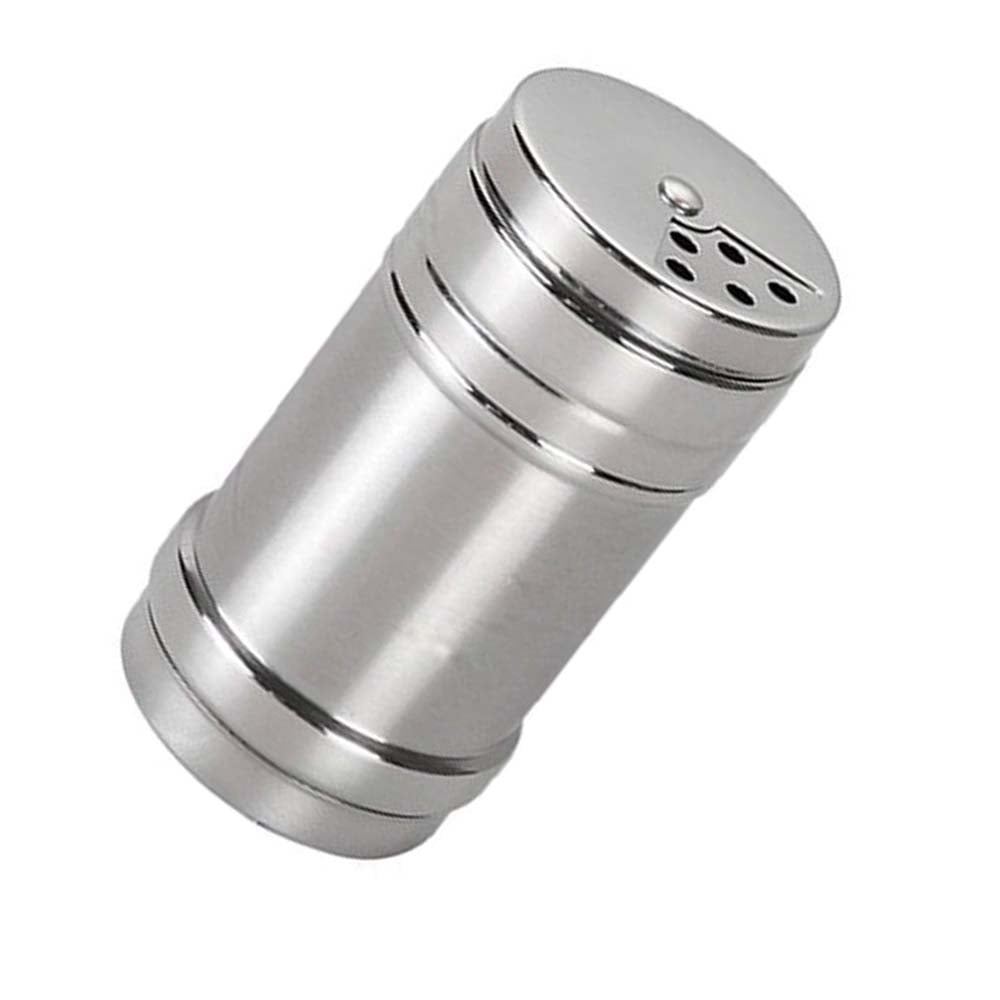 Alohha Stainless Steel Dredge Salt Sugar Spice Pepper Shaker Seasoning Cans with Rotating Cover 