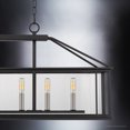 thumbnail image 6 of Luxury Transitional Indoor Chandelier, 17.25''H x 36.00''W, with Modern Farmhouse Style Elements, Modern Design, Natural Black Finish and Clear Glass, UQL3530, 6 of 6