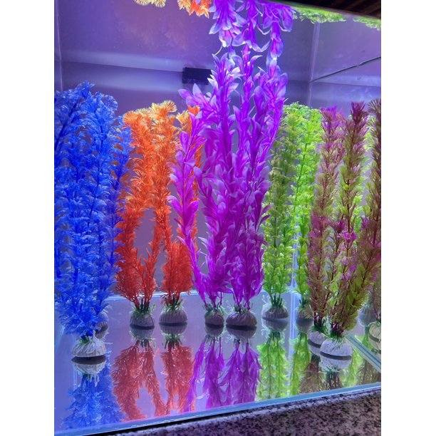 Realistic Plastic Aquatic Plants Weighted Base, LifeLike Movement