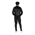thumbnail image 3 of G-Style USA Men's Velvet Velour Tracksuit Set, Zipper Jacket and Sweatpants, Up to 5X, 3 of 9