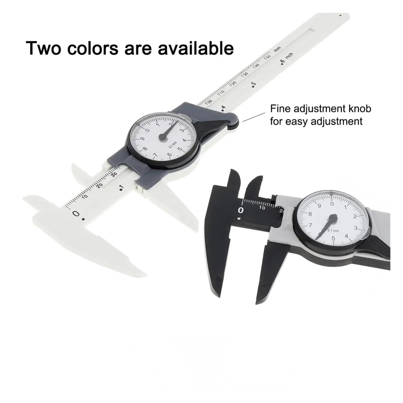1pcs 150mm Dial Caliper Vernier Caliper With Dial Indicator Stainless/Carbon Steel Gauge Precision Measuring Tools Micrometer ,Easy to Operate