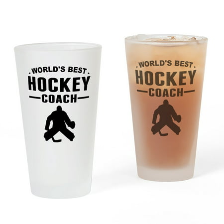 CafePress - Worlds Best Hockey Coach - Pint Glass, Drinking Glass, 16 oz. (Best Glass Pipes In The World)