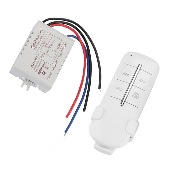 Interruptor de lámpara de control remoto, encendido/apagado AC180-240V receptor inalámbrico interruptor de control inalámbrico funcionalidad de alta precisión
