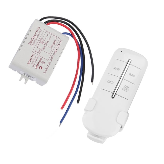 Interruptor de lámpara de control remoto, encendido/apagado AC180-240V receptor inalámbrico interruptor de control inalámbrico funcionalidad de alta precisión