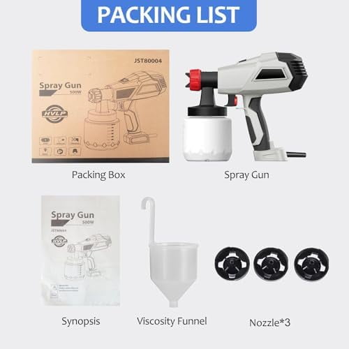 500W Chocolate Spray Gun for Cake Decorating,Electric Airbrush Gun with 3 Nozzles(1.3mm/1.8mm/2.6mm)，Adjustable Mist, Portable Baking Sprayer for Chocolate,Candy,Desserts,DIY Baker Tools