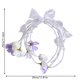 thumbnail image 3 of Ramo de novia con lazo de perlas y seda | Ramo de novia artificial para la niña de las flores | Arreglo floral artificial para la decoración de la fiesta de la iglesia de la boda, 3 of 6