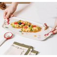 thumbnail image 2 of Mushroom Ceramic Tray, Rectangle 14 in Double Handle Dessert Appetizer Baking Dishes, Cute Steak Dinner Plates, Decorative Plate with Cute Squirrels. Novel Christmas Cutlery Gifts., 2 of 11