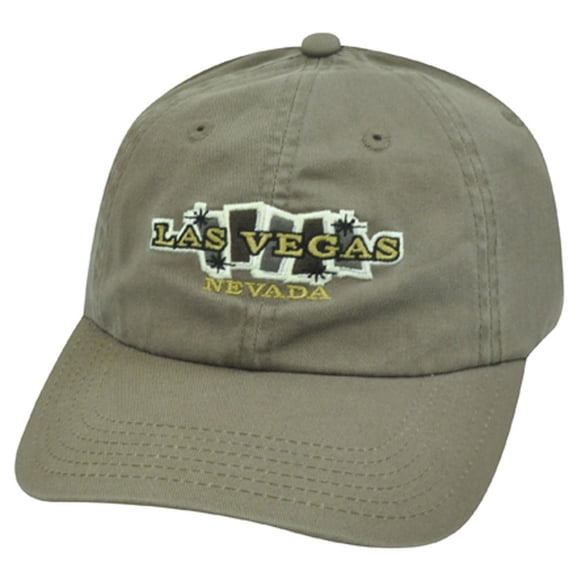 Las Vegas Nevada Casinos Hotel Gambling Retro Relaxed Fit Rat Pack Khaki Hat Cap