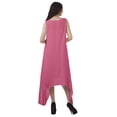 thumbnail image 4 of Moomaya Robes Soleil Unies Sans Manches Femmes Plage Fête Décontracté Vêtements d'Été, 4 of 5