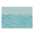 thumbnail image 2 of Ocean Cutting Board, Sea Waves Illustration Features Liquid Ocean Motion Water Image, Decorative Tempered Glass Cutting and Serving Board, Large Size, Pale Blue White, by Ambesonne, 2 of 5