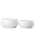 thumbnail image 1 of Collection Tendances Urbaines 11054 Céramique Large Pot Rond sur la Base&44; Blanc Mat - Lot de 2, 1 of 1