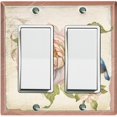 thumbnail image 1 of Metal Light Switch Plate Cover Antique Floral Hummingbird Home Sketch FLW097, 1 of 13