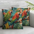 thumbnail image 3 of ONETECH Decorative Square Pillowcase Cushion Case Hawaiian Summer Tropical Island Pillow Covers Parrots Hawaiian Palm Tree Tropical Green Pillow Protector Decorative Outdoor  Pillow Case, 3 of 5