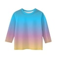 thumbnail image 4 of Qingpeng Girls Casual Tunic Tops Round Neck Long Sleeve Loose Soft Blouse T-Shirt Size 3-12Y, 4 of 5