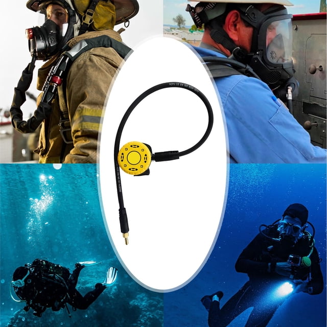 Equipo de buceo Regulador de segunda etapa Válvula de respiración primaria Diseño ergonómico Amarillo