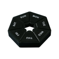 shyuyusa 7-Sided Portable Pill Box Medicine Planner Small Case (Seven Day Weekly Container) Medication,Vitamin Holder Boxes Organizer Pillbox Dispenser Organizer,Sorter And Reminder Containers