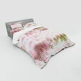 thumbnail image 2 of Ambesonne Flower Bedding Set 4 Pcs, Tender Floral Branch Water, Queen, Pale Pink Fern Green, 2 of 2