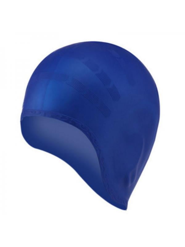 Unisex Swim Caps Cover Ears, Durable & Flexible Silicone Swimming Caps
