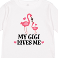 thumbnail image 4 of Inktastic My Gigi Loves Me Flamingo Girls Long Sleeve Toddler T-Shirt, 4 of 5