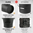 thumbnail image 6 of 2.6 Gallon Fireplace Ash Bucket with Lid Shovel, Hand Broom, Charcoal Wood Fire Pits Burning Stoves, Coal Pellet Metal Buckets, Hot Wood Carrier Pail Fire Pits Ash Can Cleaning Tools, 6 of 10