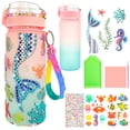 thumbnail image 1 of Wekvgz Water Bottle Kits Pretty Colorful Kids Water Bottle Gifts Safe Mermaid Water Bottle with Stickers Attractive Decorate Your Own Water Bottle Kits for Little Kids, 1 of 10