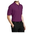 thumbnail image 4 of Yellow Rooster Male Silk Touch Polo Men Extended T-Shirts Deep Berry L, 4 of 7