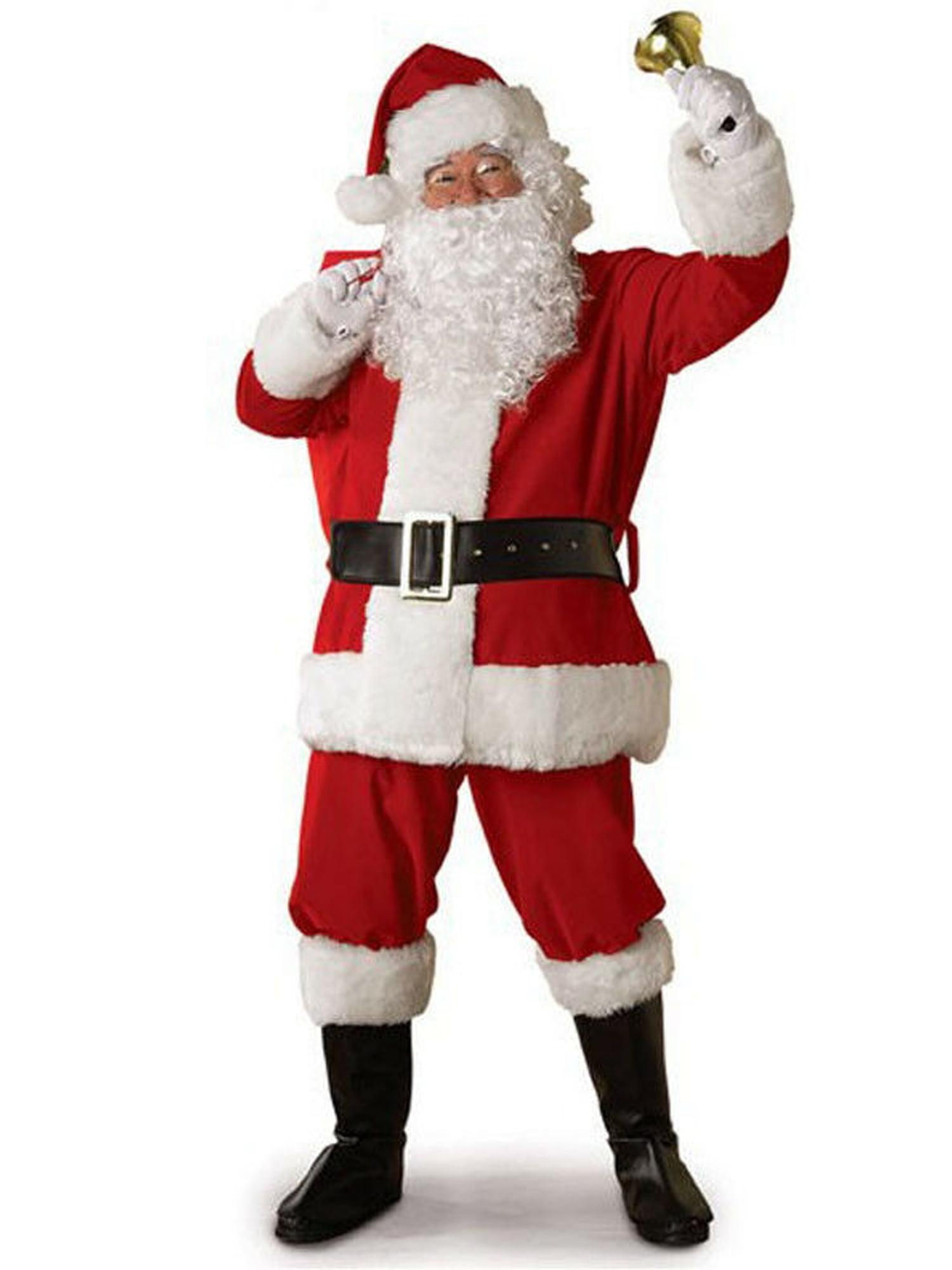 Men’s Christmas Santa Clause Deluxe Suit Father Xmas Fancy Dress Outfit