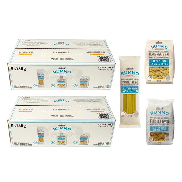 Rummo Pâtes Italiennes Sans Gluten Penne Rigate - Lot de 2