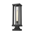 thumbnail image 2 of Z-Lite 1 Light Outdoor Pier Mounted Fixture 586PHBS-SQPM-BK, Black, 2 of 15