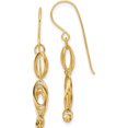 thumbnail image 1 of 14K Yellow Gold Oval Link Dangle Earrings (36.8 X 5) Made In Indonesia tf2161, 1 of 5