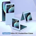 thumbnail image 5 of Motorola Razr Plus (2023) Case with Camera Screen Protector, Ultra Slim Lightweight Anti-Drop Anti-Scratches Hard PC Protective Cover Phone Case for Motorola Razr+ 2023- Light Blue, 5 of 14