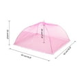 thumbnail image 2 of 6 Pcs Grandes y Altas Cubiertas para Alimentos de Malla de 17" para Exteriores, Cubiertas Protectoras para Alimentos Plegables, Rosa, 2 of 6