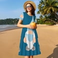 thumbnail image 4 of Balery Nurse Doctor Gnomes Vestidos sueltos de manga corta para mujer, vestidos de verano 2025, vestidos casuales de corte A con vuelo., 4 of 6