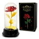 thumbnail image 1 of Regalos de rosa de La Bella y la Bestia: rosa eterna, adorno de cúpula de flor de rosa artificial con LED, rosa roja romántica para Navidad, San Valentín, cumpleaños, etc., 1 of 4