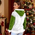 thumbnail image 5 of Hoodies For Women Oversized Winter Plush Cute Sweatshirts Pullover Trendy Fall Winter Clothes, Christmas Print Flannel Hoodie, Comfortable and Warm,Green,S, 5 of 5