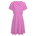 thumbnail image 5 of Neon Pink Stars Women's Dress Short Sleeve Summer Sundress Summer Women Clothes, 5 of 7