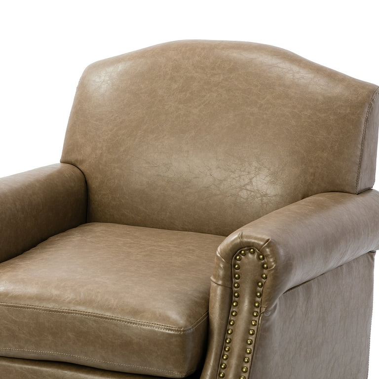 14 Karat Home Vegan Leather Armchair Set of 2 Living Room Office