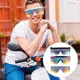thumbnail image 1 of ROMANSENTIAL 3Ensemble Lunettes de Soleil Rétro pour Hommes Carrées Roses pour Cyclisme et Camping, 1 of 4
